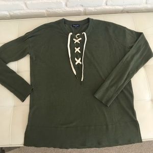 Splendid lace up shirt